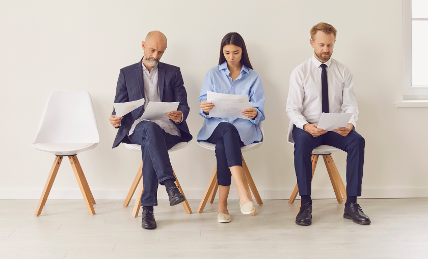 Diverse Gruppe von Bewerbern, die die Vorteile von kognitiver Vielfalt und 'Culture Add' im Recruiting verkörpern, anstelle eines homogenen 'Culture Fit'